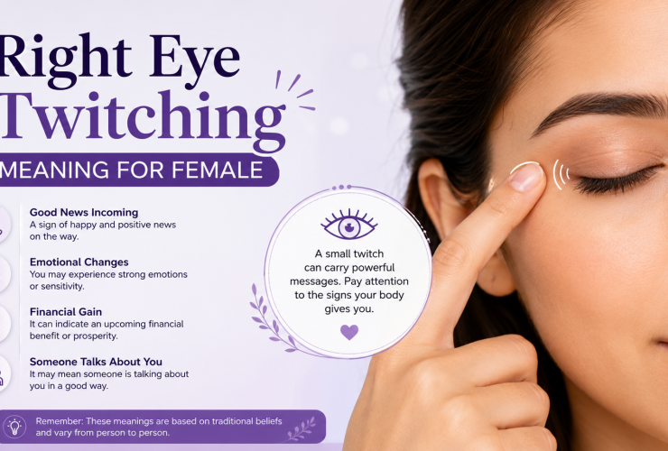 right eye twitching meaning for female
