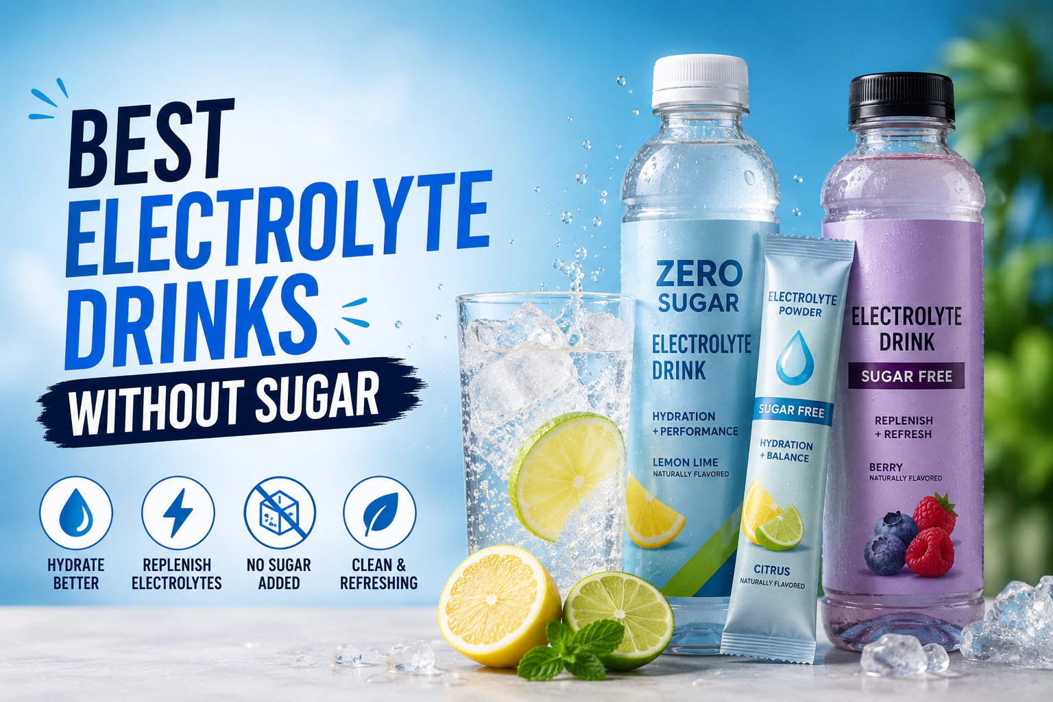 best electrolyte drinks without sugar