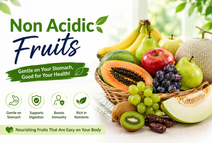 non acidic fruits