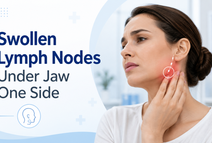 swollen lymph nodes under jaw one side