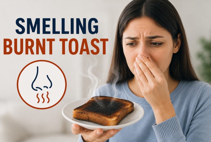 smelling burnt toast