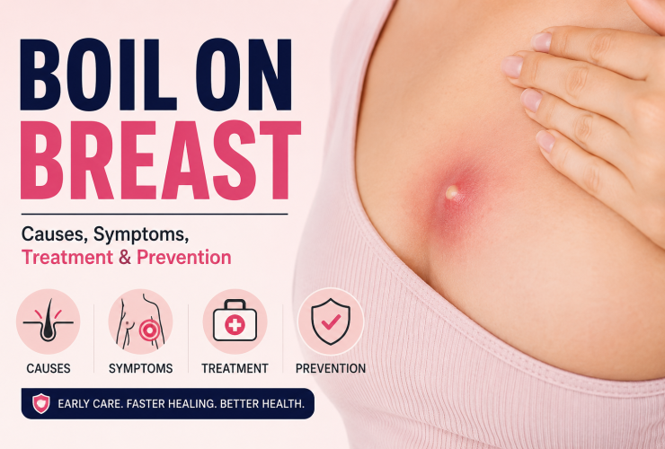 boil on breast
