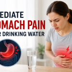 immediate stomach pain after drinking water