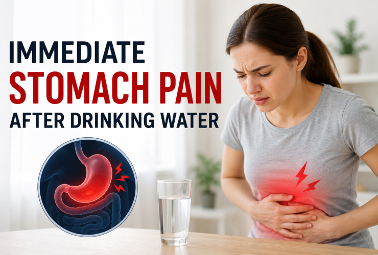 immediate stomach pain after drinking water