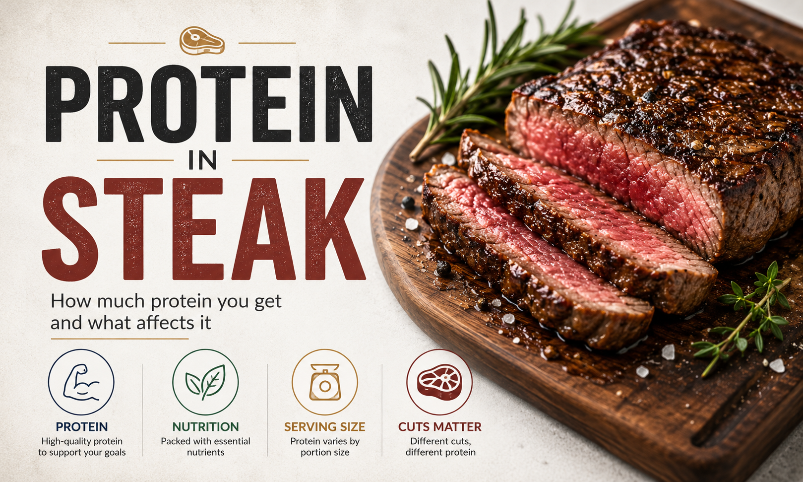 create for - "Protein in Steak"