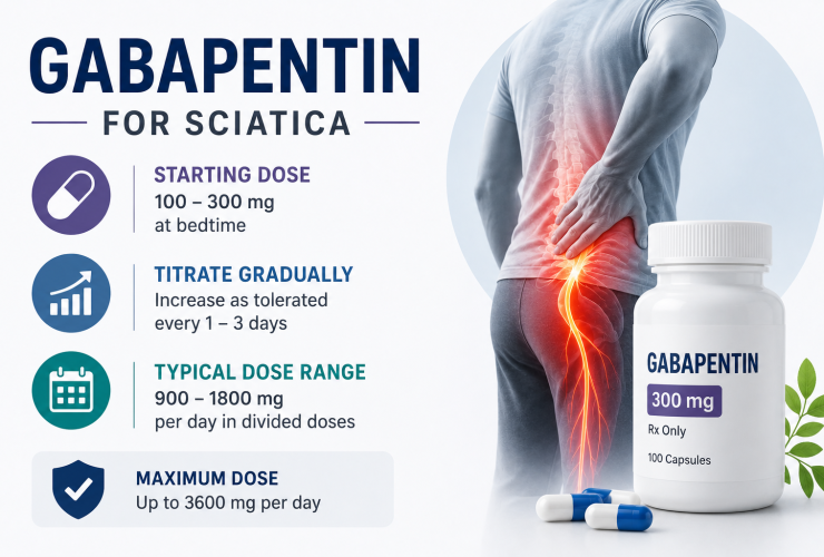 normal dosage of gabapentin for sciatica