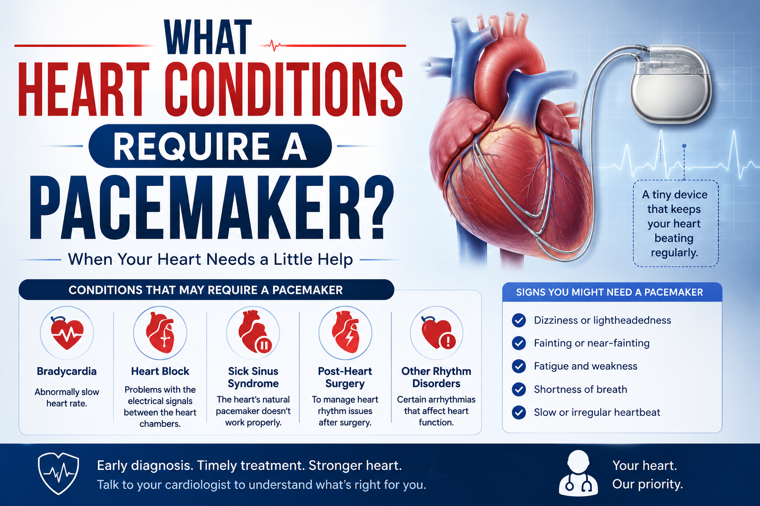 what heart conditions require a pacemaker